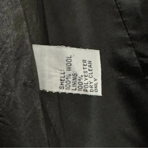 TALBOTS Vintage Charcoal Gray Classic Wool Blazer Gold Tone Buttons Size 8 - Picture 8 of 9